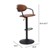 Kirby Vintage Brown Bar Chair - ZUO5305