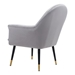 Alexandria Light Gray Accent Chair - ZUO5315