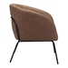 Quinten Vintage Brown Accent Chair - ZUO5322