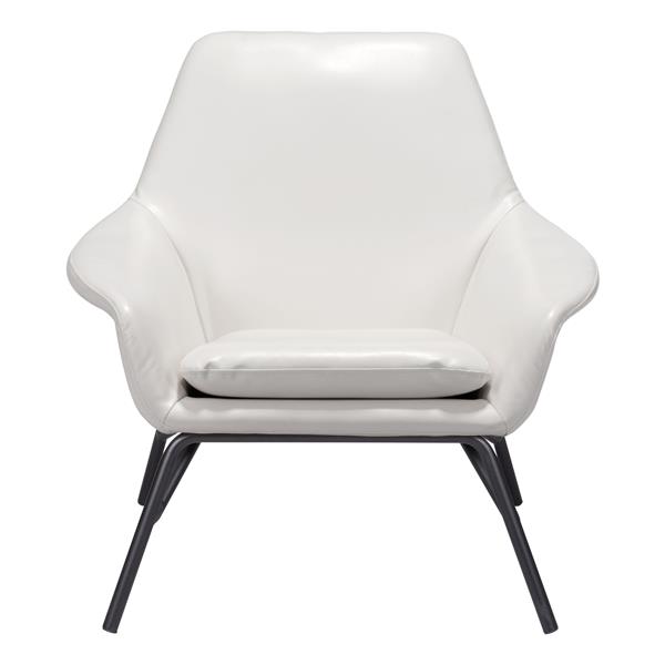 Javier White Accent Chair 