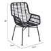 Lyon Chair Black Outdoor Dining - Set of Two - ZUO5379