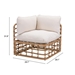 Kapalua Beige and Natural Corner Chair - ZUO5392