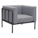 Cancun Dark Gray Arm Chair - ZUO5396