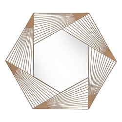 Aspect Gold Hexagonal Mirror 