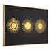 Three Suns Gold and Black Canvas Wall Art - ZUO5457