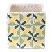 Cement Flower Planter Green And Yellow - ZUO3112