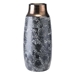 Stoneware Metal Vase Medium Metal & Blk Ash - ZUO3376