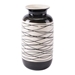 Stripes Short Vase Black & Ivory - ZUO3560