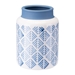 Zig Zag Vase Small Steel Blue And White - ZUO3606