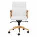 Scientist Low Back Office Chair White & Gd - ZUO4098