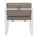 Golden Beach Arm Chair White & Taupe - ZUO4461