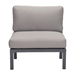 Santorini Armless  Chair Dark Gray & Gray - ZUO4506