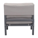 Santorini Armless  Chair Dark Gray & Gray - ZUO4506