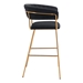 Hanna Bar Chair Black Velvet - ZUO4570