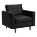 PolyurethaneArm Chair Black Velvet - ZUO4636
