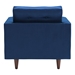 Polyurethane Arm Chair Dark Blue Velvet - ZUO4637