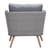 Monaco Arm Chair Natural & Gray - ZUO4646