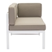 Golden Beach Chaise Rhf White & Taupe - ZUO4769
