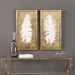 White Feathers Gold Shadow Box Set of 2 - UTT1017