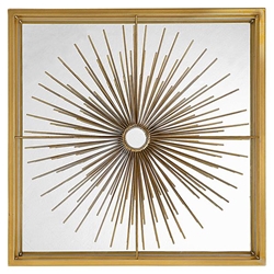 Starlight Mirrored Brass Wall Decor 