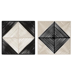Seeing Double Rope Wall Squares Set of 2 
