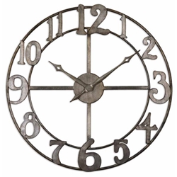 Delevan 32 Inch Metal Wall Clock 