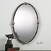 Carrick Black Oval Mirror - UTT1184
