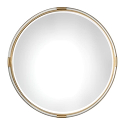 Mackai Round Gold Mirror 