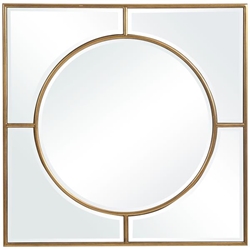 Stanford Gold Square Mirror 
