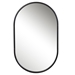 Varina Minimalist Black Oval Mirror - UTT1380