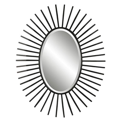 Starstruck Black Oval Mirror 
