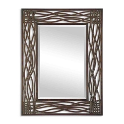 Dorigrass Brown Metal Mirror 