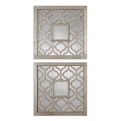 Sorbolo Squares Decorative Mirror Set of 2 