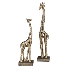 Masai Giraffe Figurines Set of 2 