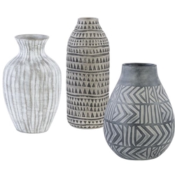 Natchez Geometric Vases Set of 3 