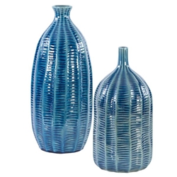 Bixby Blue Vases Set of 2 