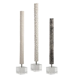 Makira Cylindrical Sculptures Set of 3 