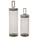 Carmen Seeded Glass Containers Set of 2 - UTT1597
