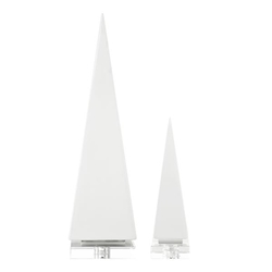 Great Pyramids Sculpture In White Set of 2 