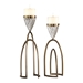 Carma Bronze And Crystal Candleholders Set of 2 - UTT1697