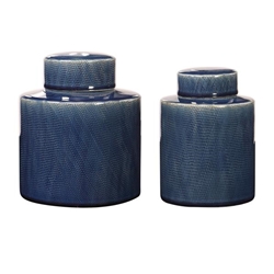 Saniya Blue Containers Set of 2 