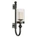 Garvin Twist Metal Sconce With Candle - UTT1735
