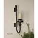 Garvin Twist Metal Sconce With Candle - UTT1735