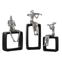 Musical Ensemble Statues Set of 3 