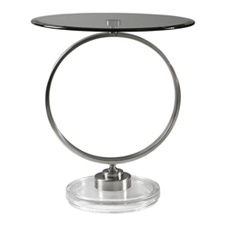 Dixon Brushed Nickel Side Table 