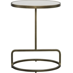 Jessenia White Marble Accent Table 