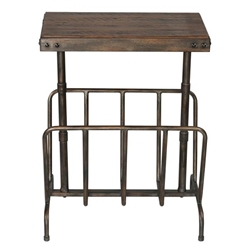 Sonora Industrial Magazine Accent Table 