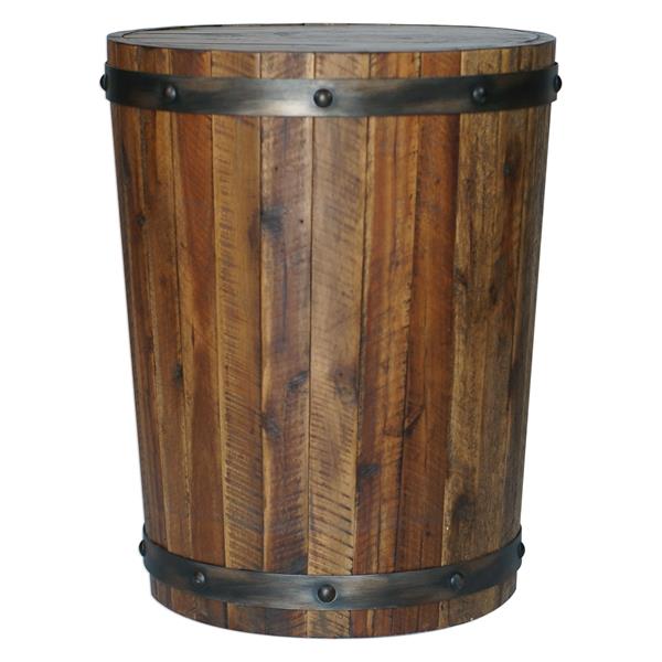 Ceylon Wine Barrel Side Table 