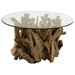 Driftwood Glass Top Cocktail Table - UTT2438