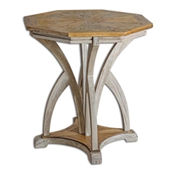 Ranen Aged White Side Table 